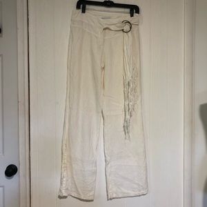 WHBM Slub Linen Slacks